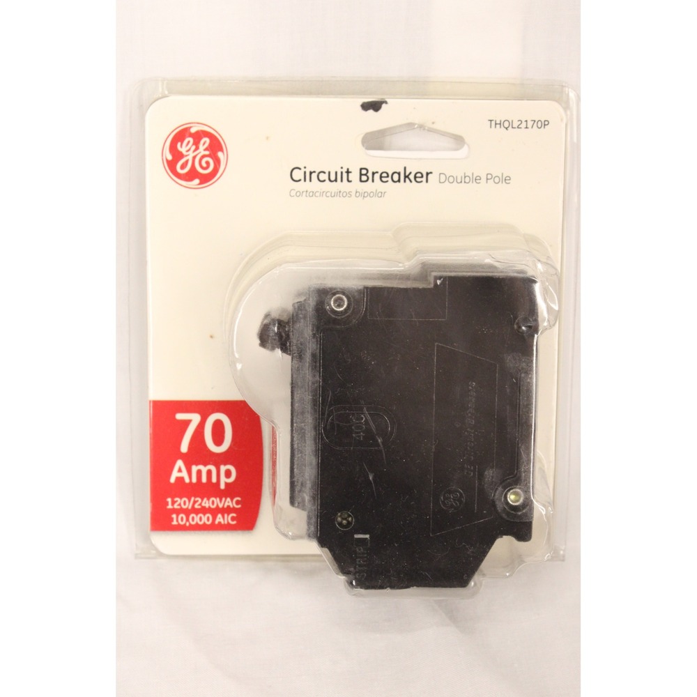 GE Circuit Breaker Double Pole THQL2170P 70 Amp 120/240VAC 10k AIC Black